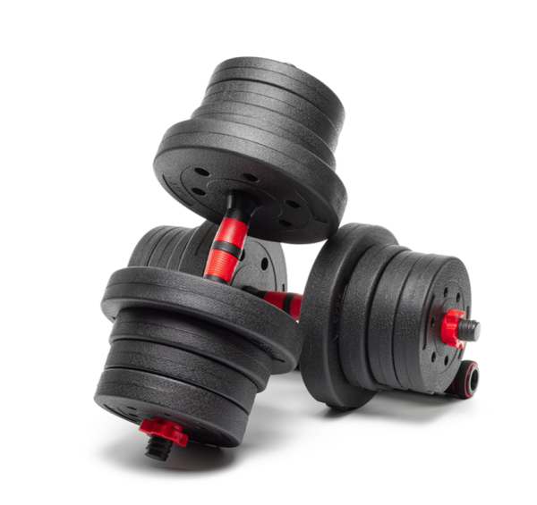 Набор композитных гантелей AMETIST 24 кг с соединительным грифом